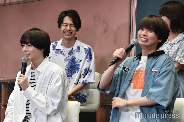 (左上から時計回りに)矢花黎、井上瑞稀、犬飼貴丈(C)モデルプレス(C)「なれの果ての僕ら」製作委員会(C)内海八重/講談社