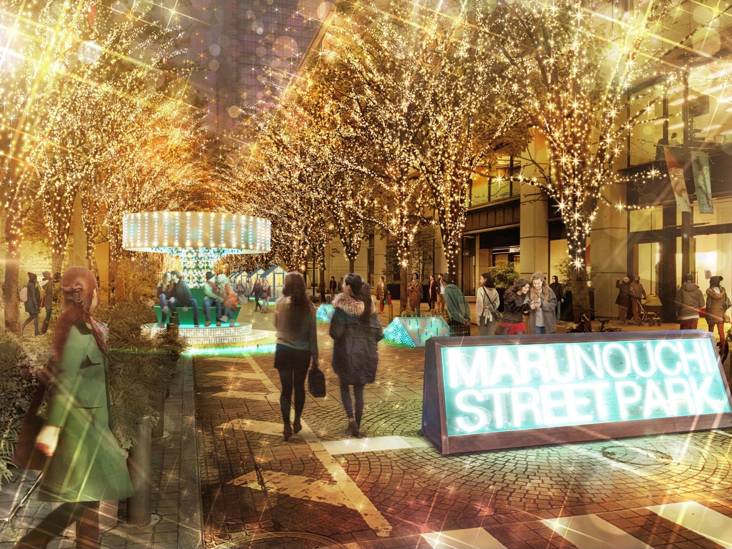 「Marunouchi Street Park 2022 Winter」丸の内にクリスマスマーケットやスケートリンクが登場