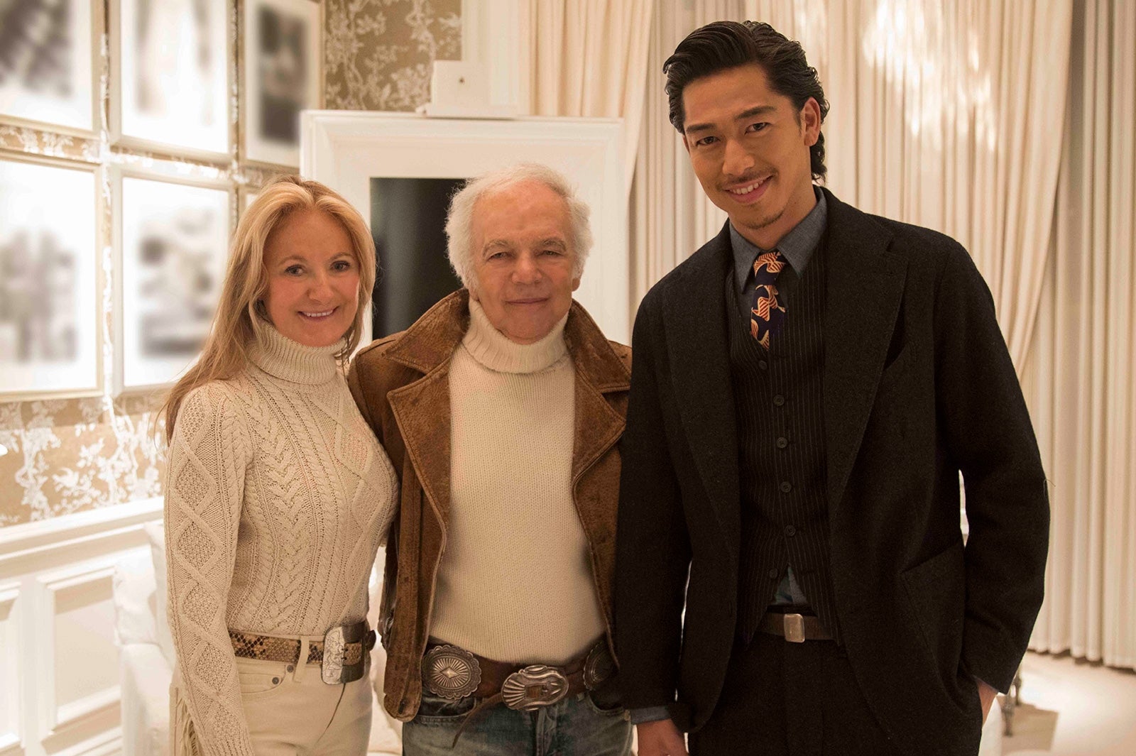 ラルフ・ローレン氏（中央）とも対面（画像提供：所属事務所）