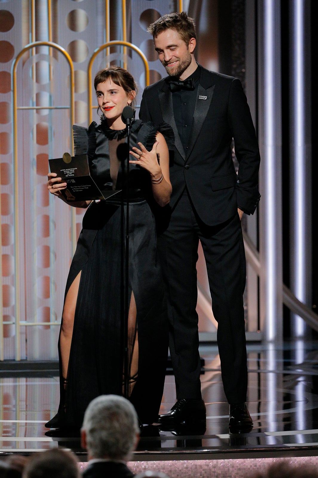 「第75回ゴールデン・グローブ賞」にて／エマ・ワトソン、ロパート・パティンソン（photo：Getty Images）