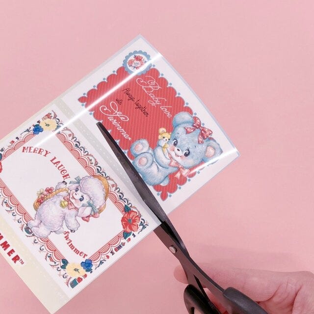 ファミマプリント SWIMMER ファミマプリントのSWIMMERのシールは切り取り可能