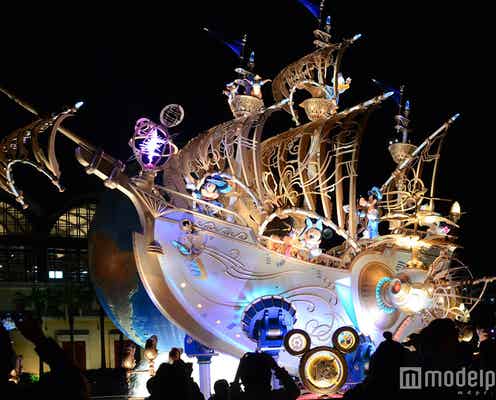 ディズニーシー15周年、7色に光り輝くデコレーション ゲストが楽しめる連動ポイント