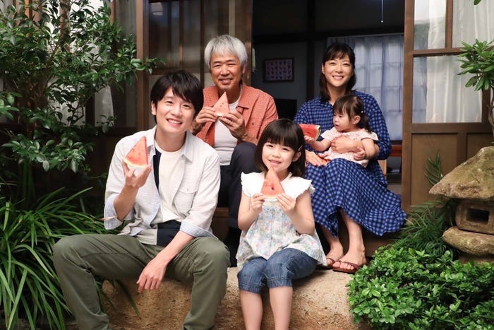 風間俊介、時任三郎、上野樹里、永瀬ゆずな、中村千歳「監察医 朝顔2025新春スペシャル」(C)フジテレビ