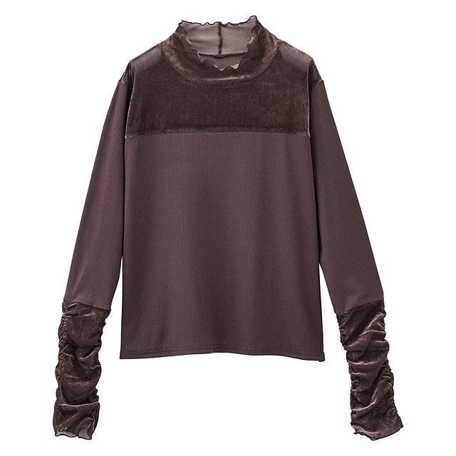 しまむらyuki×Taiyou切り替えベロアプルオーバー