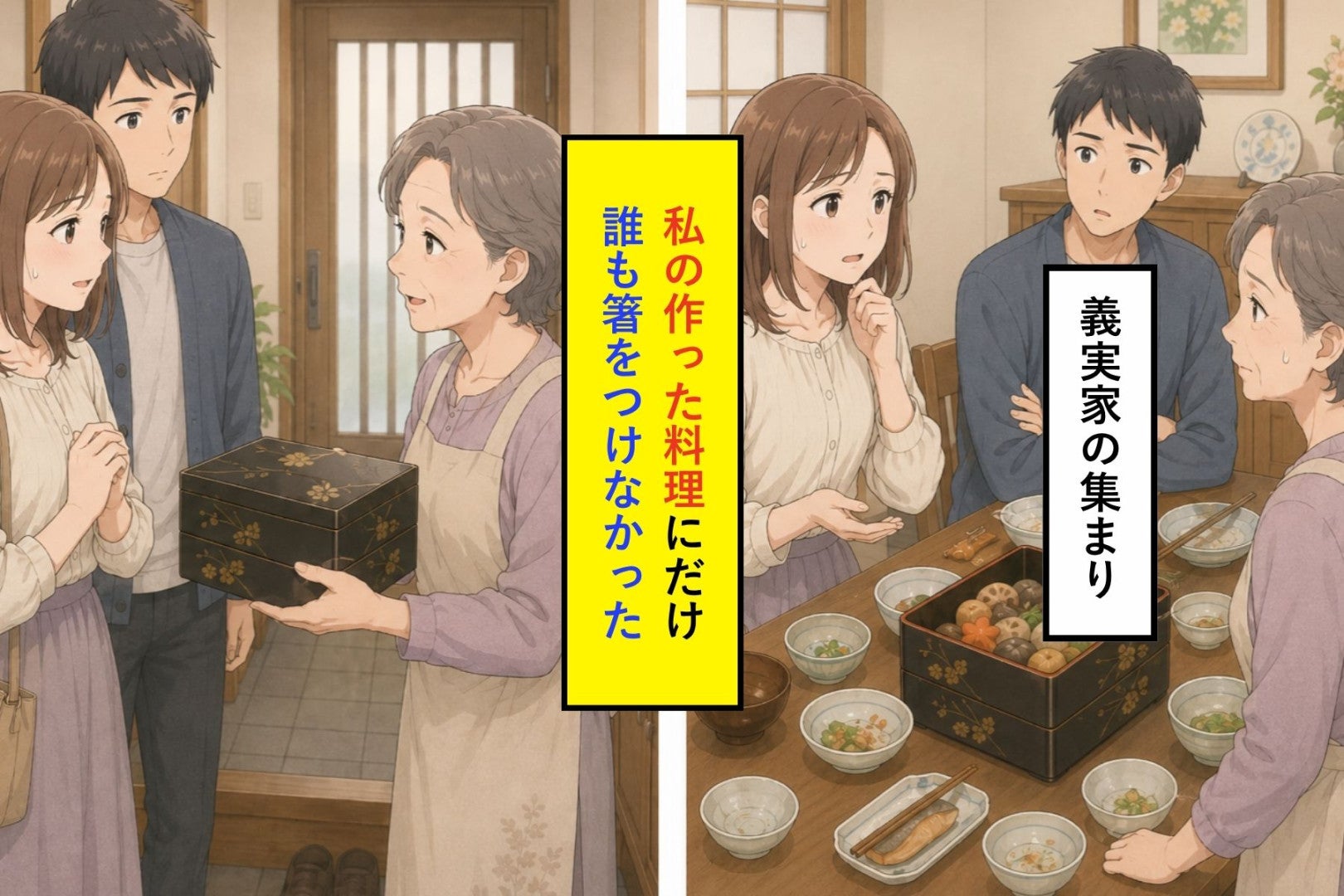 義実家の集まりで、私の作った料理にだけ誰も箸をつけなかった理由