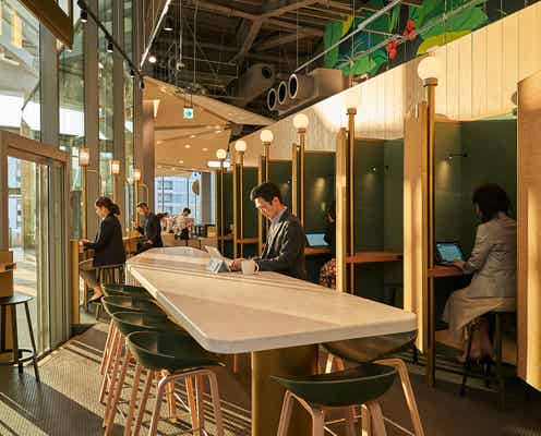 「スターバックスコーヒー高輪ゲートウェイ駅店」電源Wi-Fiに半個室 “おひとり”設備が充実
