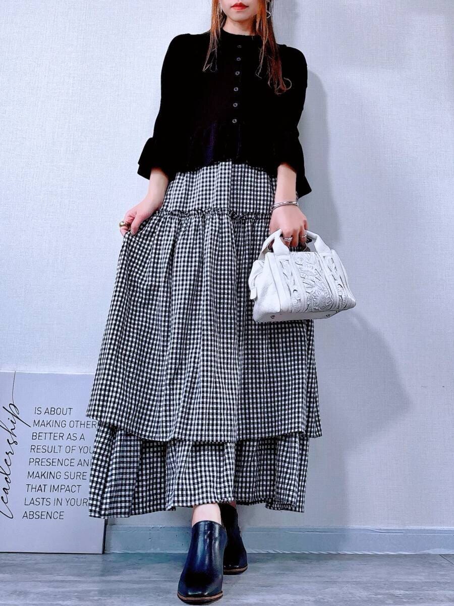 GUのリブフリルカーディガン