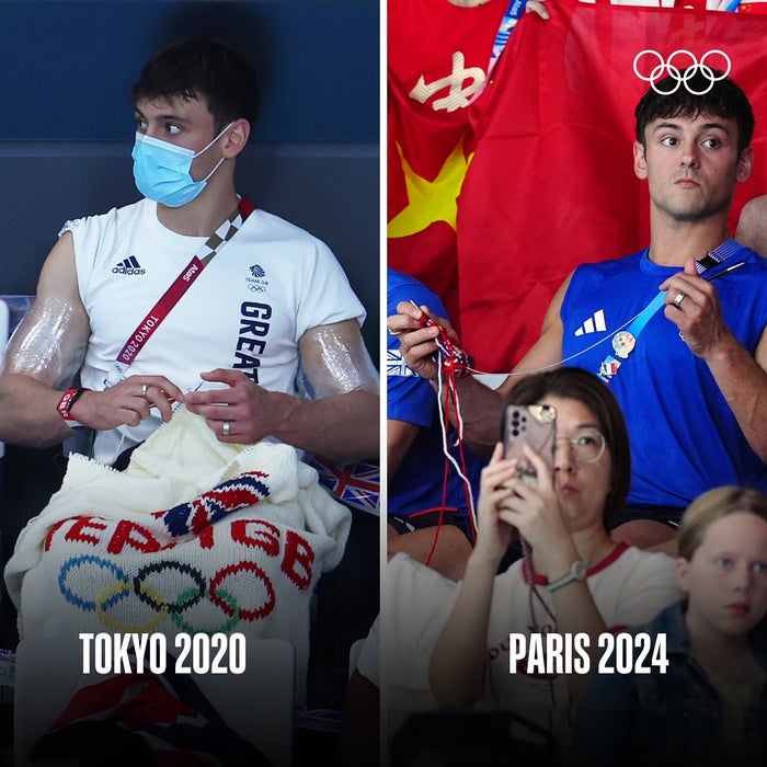 【パリ五輪】“編み物王子”再降臨 トーマス・デーリー、会場でエッフェル塔ニットづくり