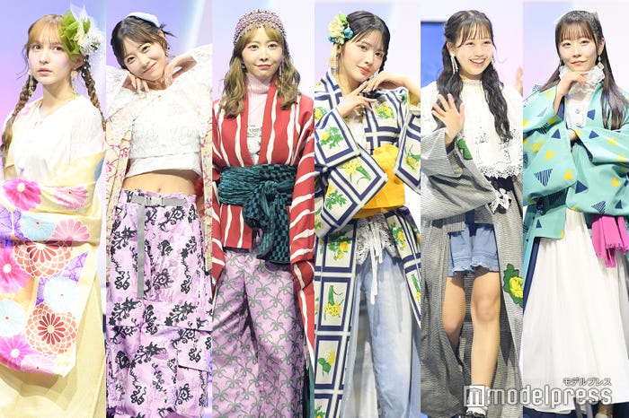 FRUITS ZIPPER(左から)早瀬ノエル、櫻井優衣、仲川瑠夏、鎮西寿々歌、松本かれん、真中まな(C)モデルプレス