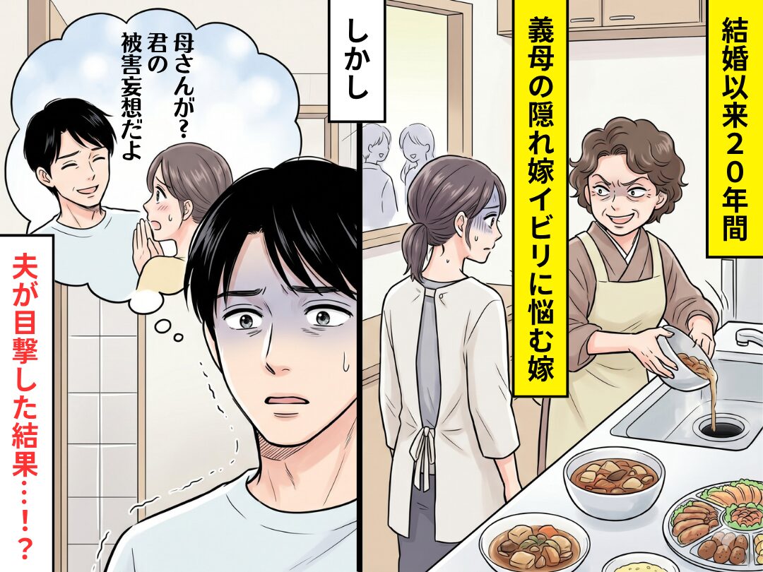 結婚以来20年間、義母の“隠れ嫁イビリ”に悩む嫁だが…ついに夫が目撃！？⇒「母さん！」義母を制止した結果