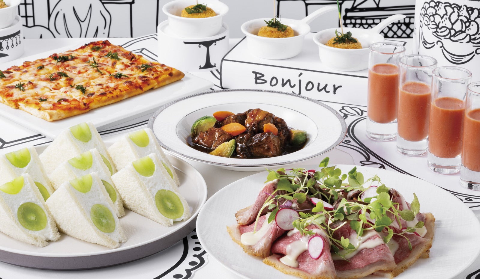 マスカットスイーツ＆ランチビュッフェ ～Voyage en 2D France～／提供画像