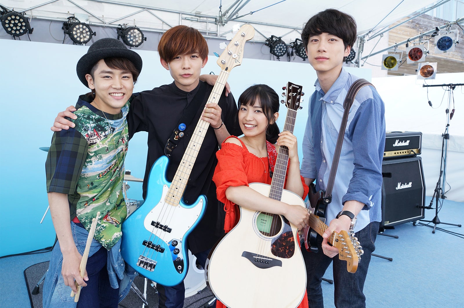 （左から）泉澤祐希、竜星涼、miwa、坂口健太郎（C）「君と100回目の恋」製作委員会