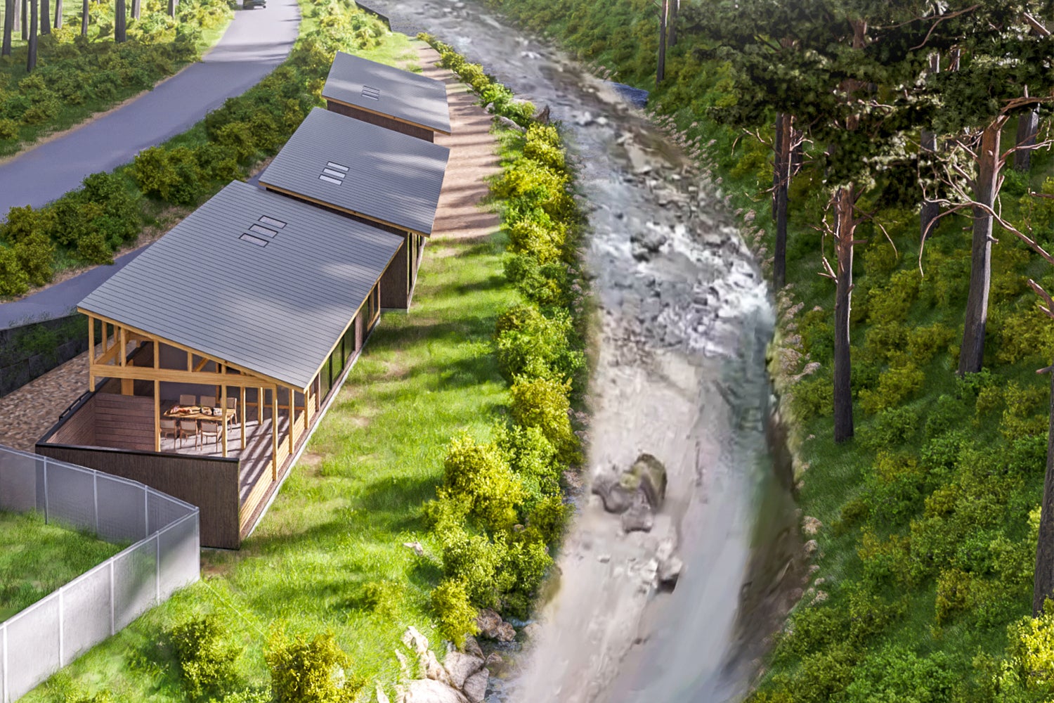 「ルトゥール京都」清流が目の前を流れる温泉付きグランピングが誕生