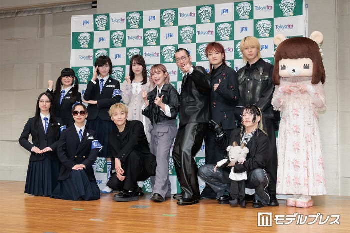 (上段左より)MIZYU、SUZUKA、賀喜遥香、アンジェリーナ1/3、溝上たんぼ、Ktjm、オオノタツヤコレサワ(下段左より)KANON、RIN、小森隼、谷絹茉優(C)モデルプレス