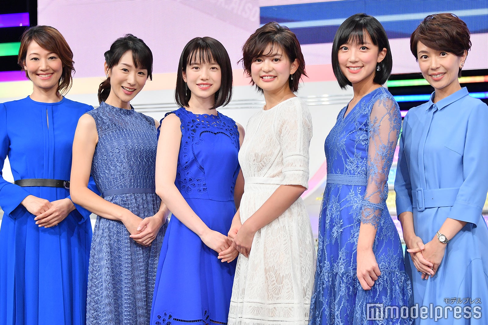 （左から）下平さやかアナウンサー、堂真理子アナウンサー、弘中綾香アナウンサー、並木万里菜アナウンサー、竹内由恵アナウンサー、武内絵美アナウンサー（C）モデルプレス