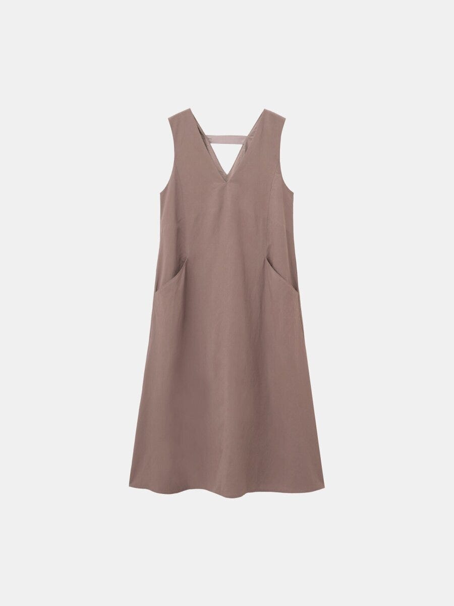 2026plst春大人女性おすすめリネンブレンドジャンパーワンピース