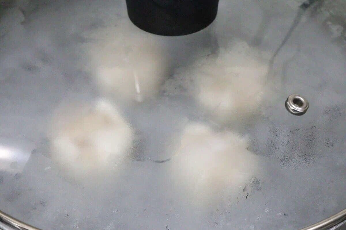 ダイソーのシリコーン蒸し器の使用例