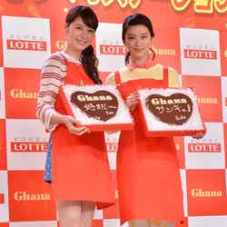 長澤まさみ(左)と武井咲(右)