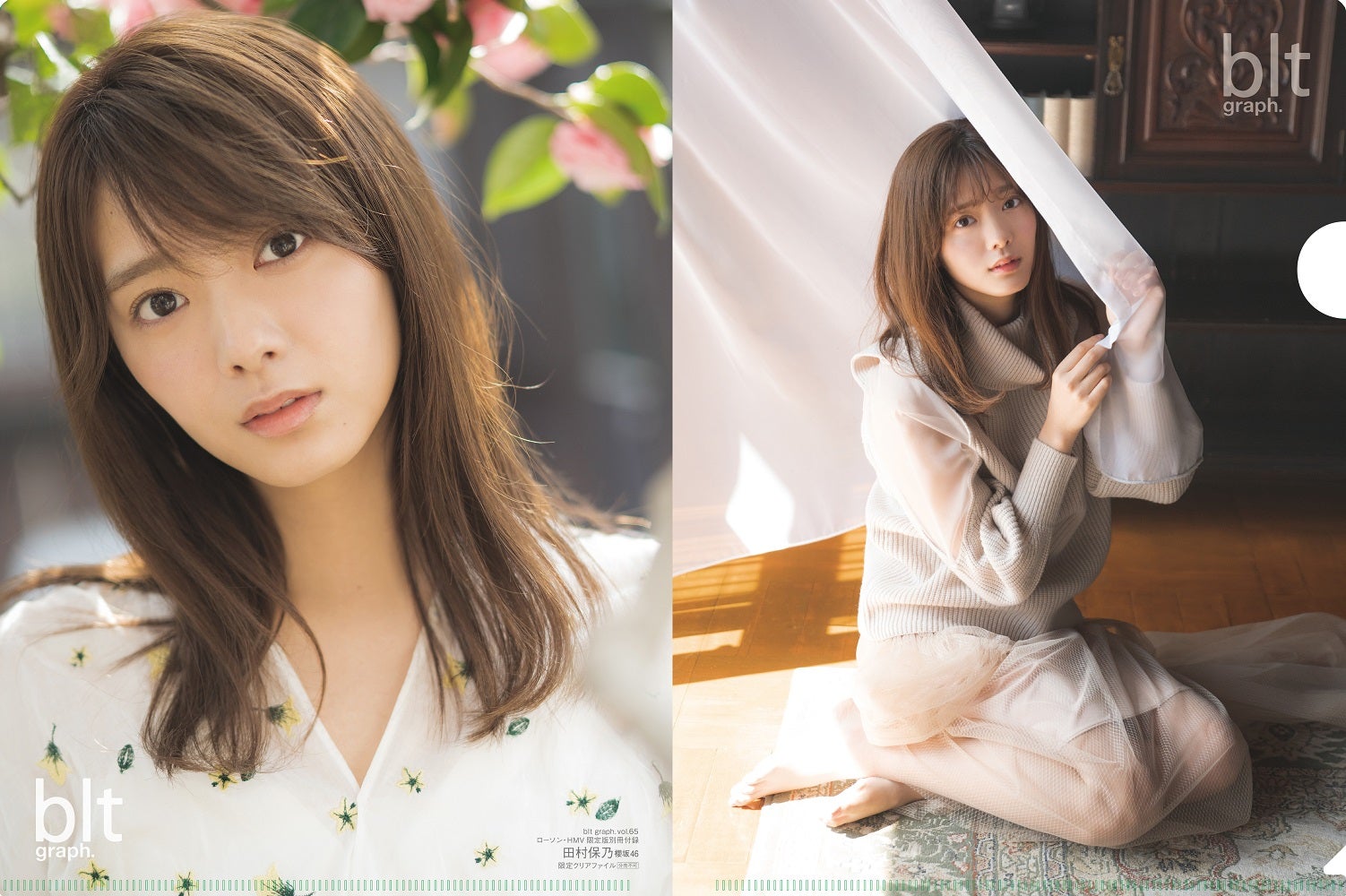 「blt graph. vol.65 ローソン・HMV限定版」別冊付録 ： 田村保乃（櫻坂46）限定クリアファイル（提供写真）