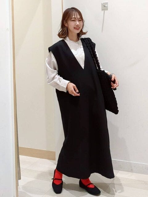 グローバルワーク　ジャンパースカート　体型カバー