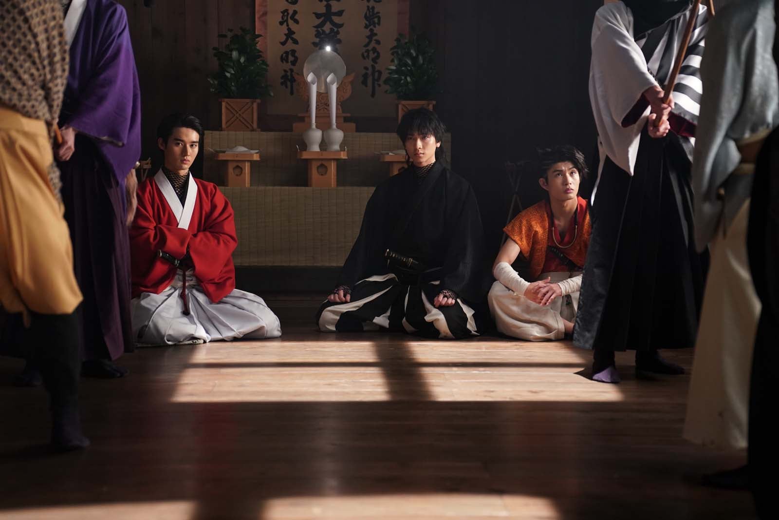 （左から）藤岡真威人、庄司浩平、柊太郎「君とゆきて咲く～新選組青春録～」第8話より（C）テレビ朝日