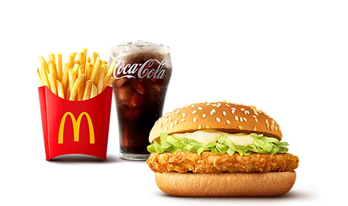 マックチキンセット(提供写真)