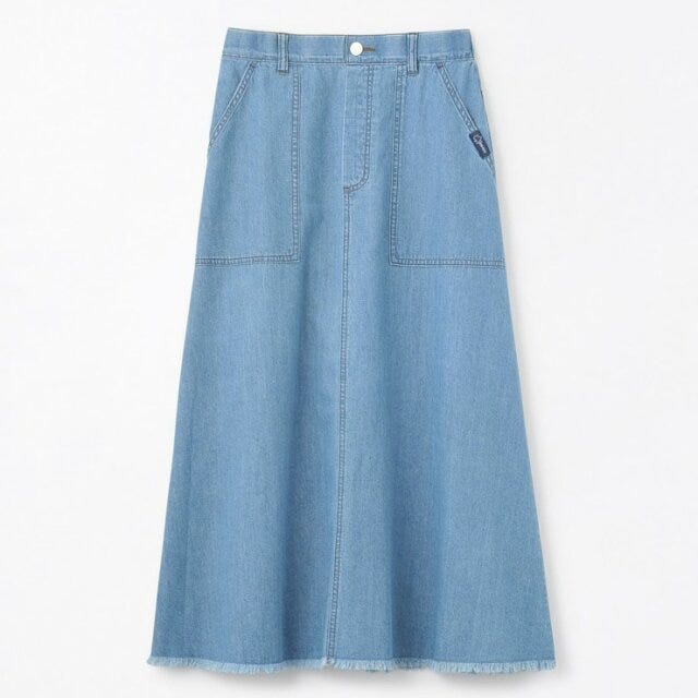 しまむら　新作　スカート　デニム　フレア　ボトムス