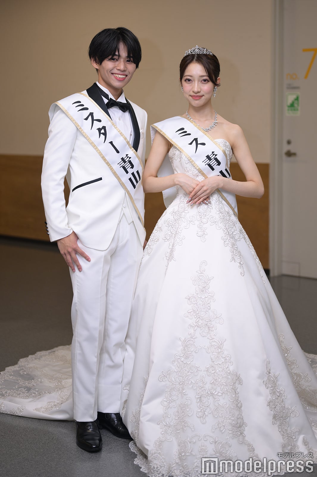 「ミスター青山コンテスト2023」グランプリを受賞した吉川来希さん、「ミス青山コンテスト2023」グランプリを受賞した大平ひかるさん（C）モデルプレス