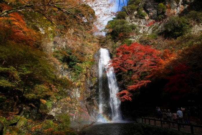 箕面大滝の紅葉