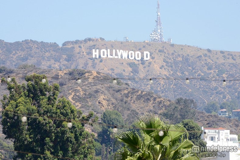 HOLLYWOODの文字が望めるビューポイント