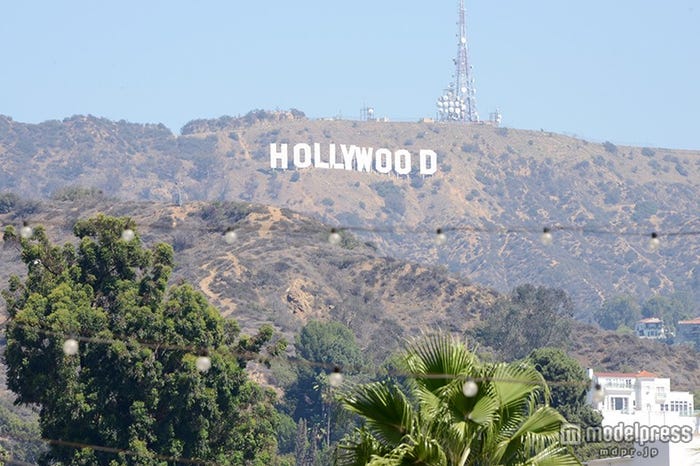 HOLLYWOODの文字が望めるビューポイント