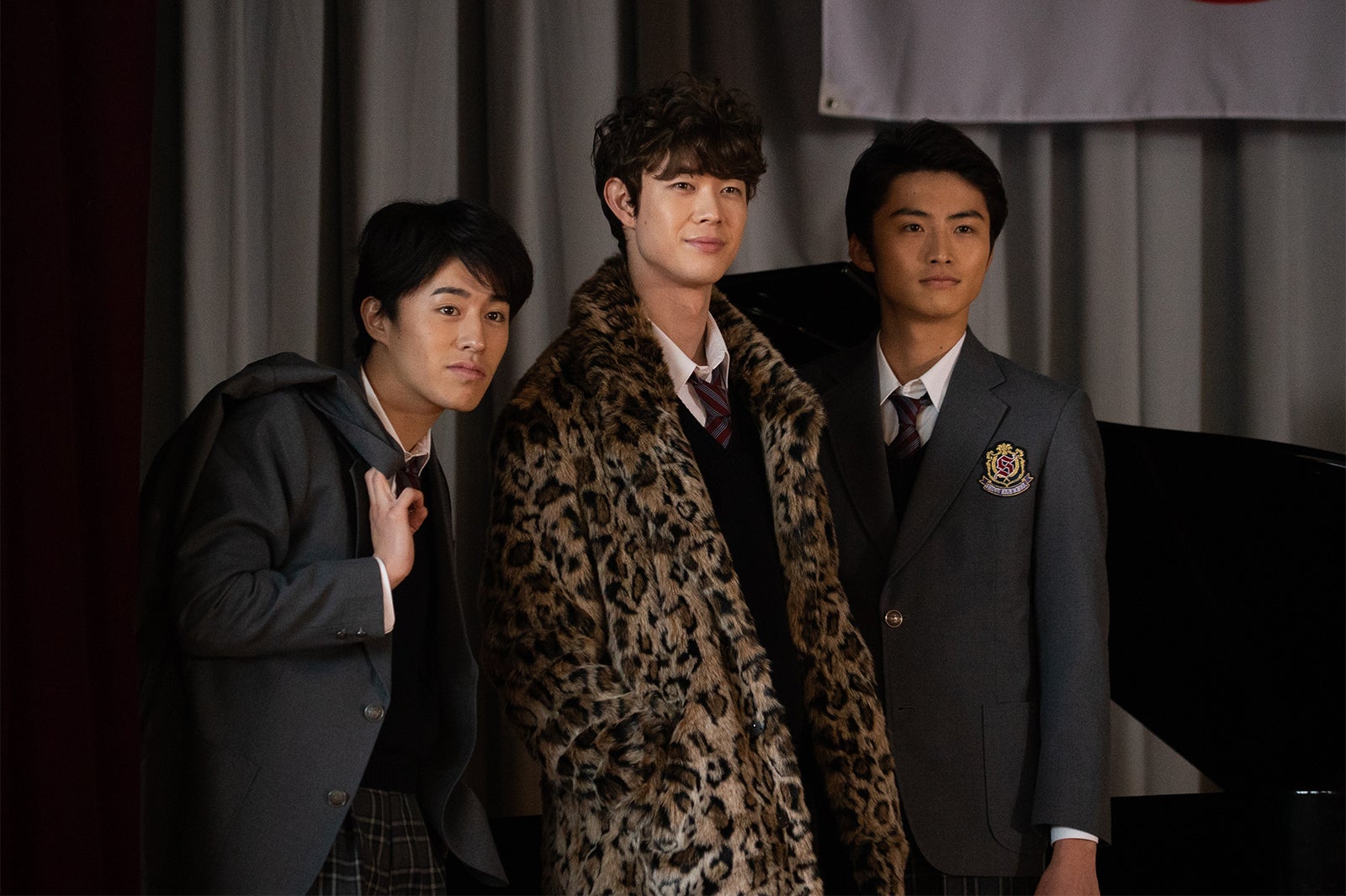 富田健太郎、宮沢氷魚、岐洲匠／「僕の初恋をキミに捧ぐ」第1話より（C）テレビ朝日