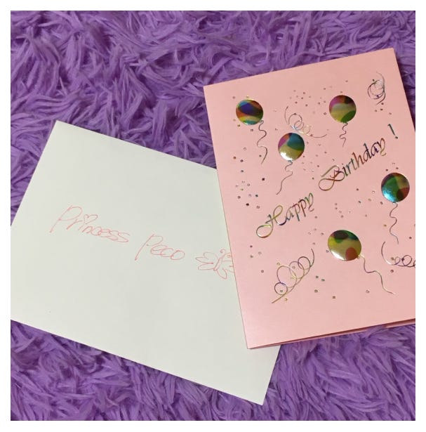 りゅうちぇるがぺこにプレゼントした手紙/ぺこオフィシャルブログより