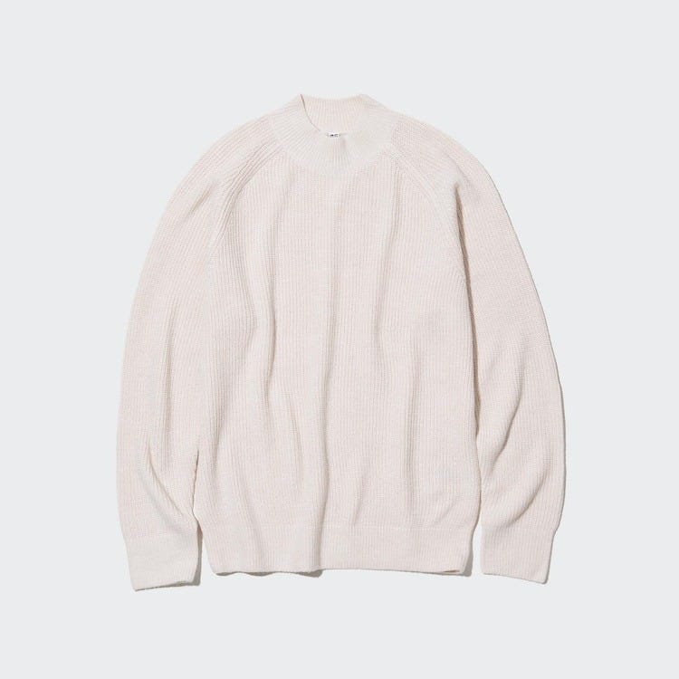 ユニクロ　uniqlo　おすすめ　オススメ　コスパ　2022　冬　メンズ　ニット　セーター　ミドルゲージモックネックセーター