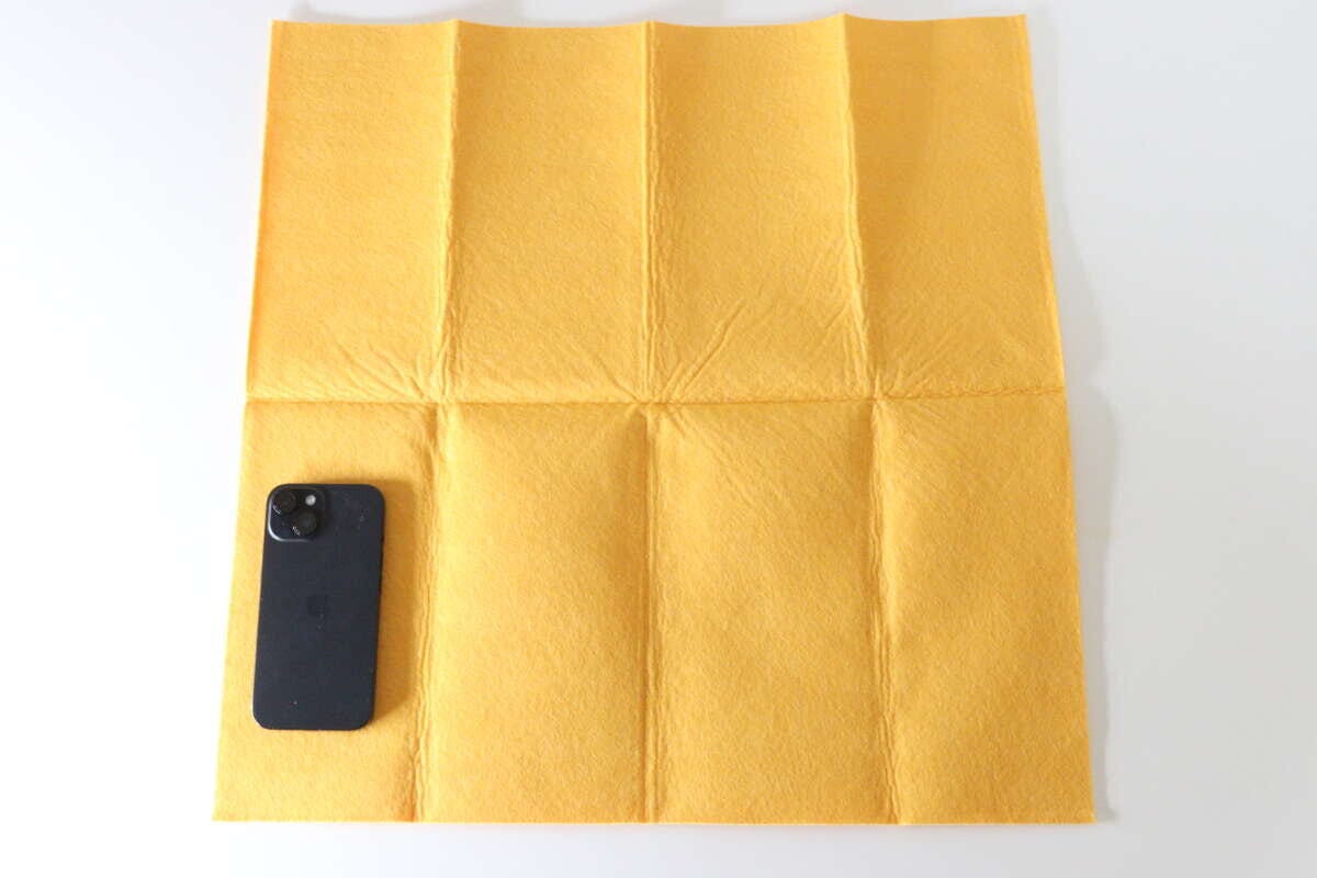 吸水クロス（落ち落ちV、大判）　サイズ感