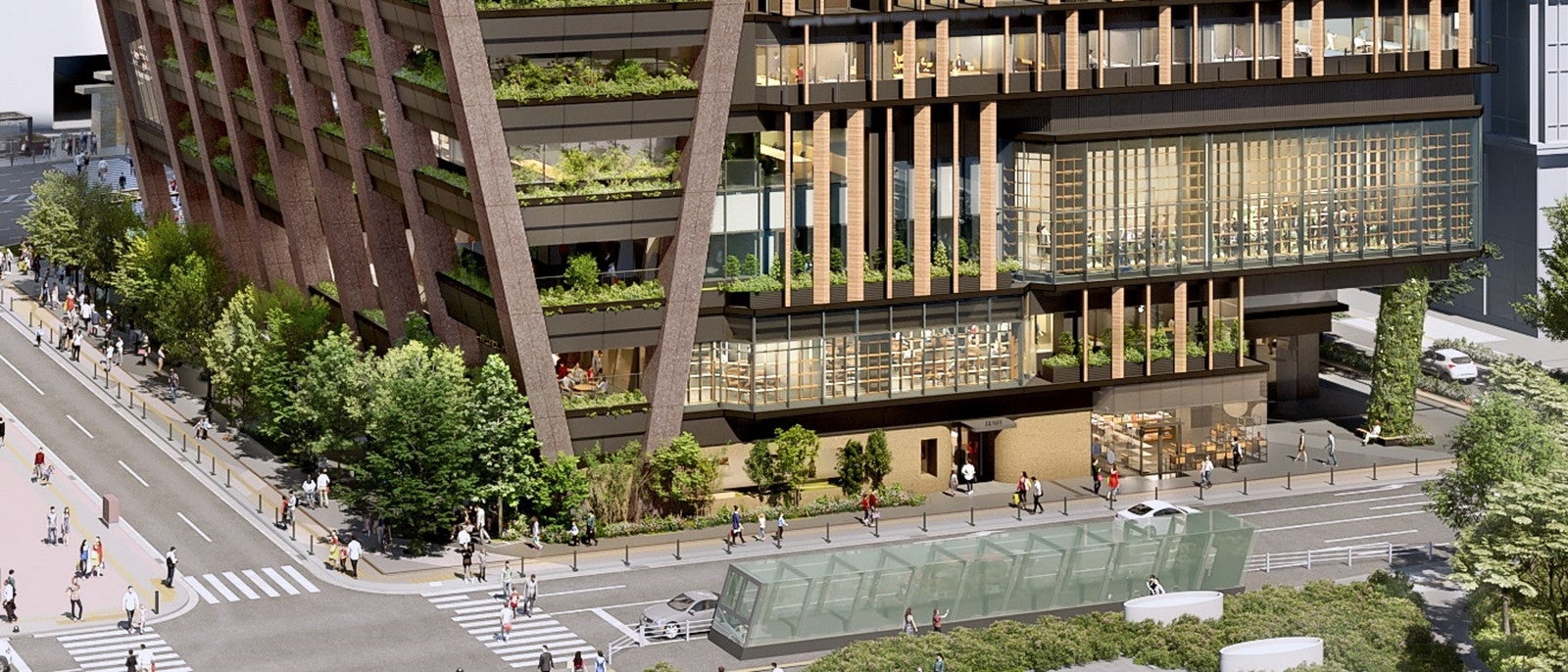 低層部緑地／提供：三菱地所