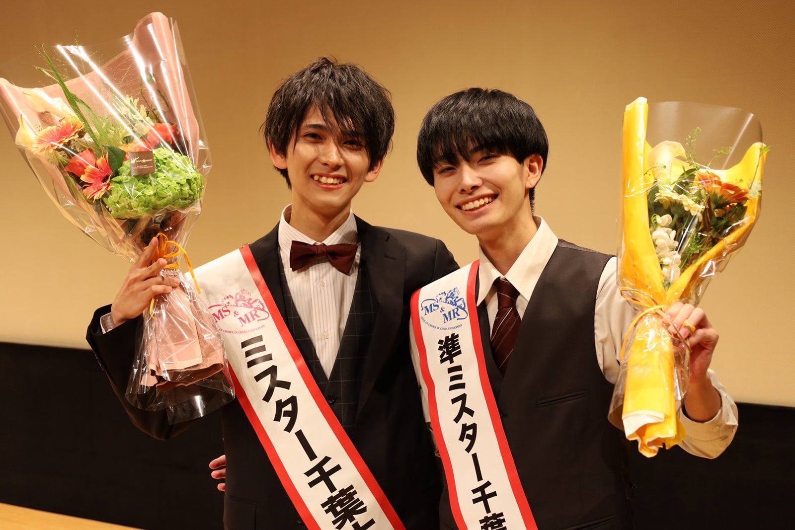 「ミスター千葉大」グランプリの芝田敦史さん、「ミスター千葉大」準グランプリの八幡昂瑶さん（提供写真）