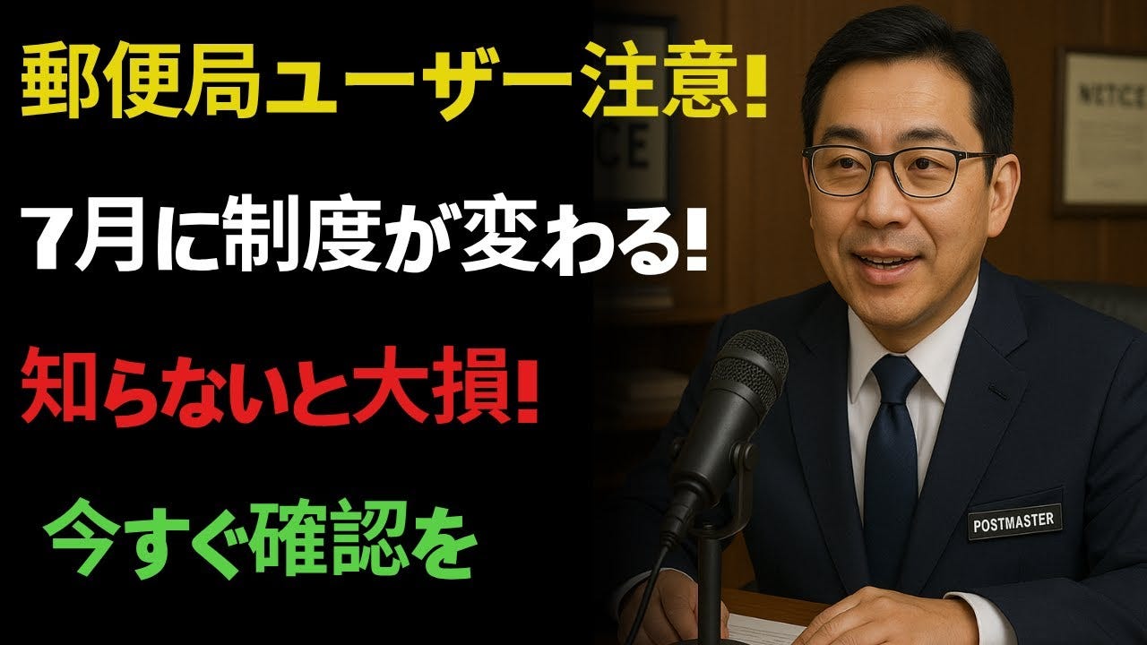 【注意喚起】ゆうちょ銀行が7月からヤバい？フェイク動画に騙されるな！