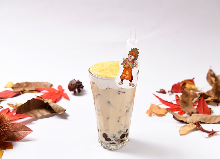 ゆらゆらタピオカ優柔不断黒蜜ミルク690円（税抜）（C）尼子騒兵衛／NHK・NEP