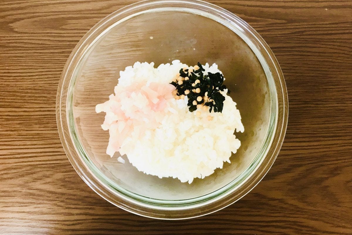 わかめと新生姜のおにぎり