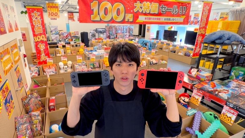 Switch本体も100円!はじめしゃちょーのゲリラフリマが静岡で大盛況