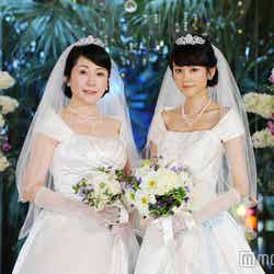 桐谷美玲「次こそは自分の結婚式で！」松坂慶子と純白ウェデイングドレス姿を披露／画像提供：テレビ朝日