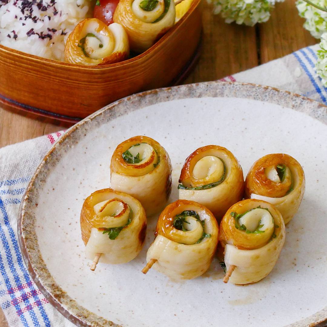 くるくるちくわの照り焼き