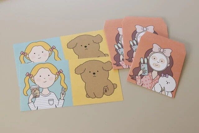 ダイソー　ぽち袋（二つ折り、5、窓あき、パック）　デザイン