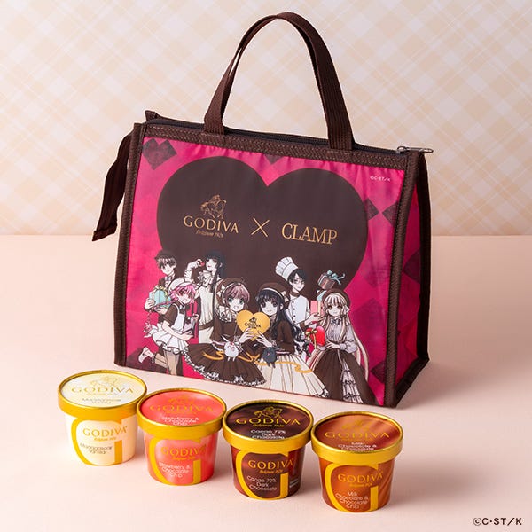 ゴディバ×CLAMP カップアイスクリーム 保冷バッグセット2,700円※オンラインショップでは3,564円(送料込)(C)C・ST/K