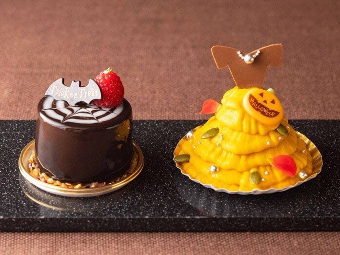 横浜ベイホテル東急 ハロウィンケーキ2種「ミニュイ(690円)」「ローヴ(690円)」※税込、テイクアウト価格(提供画像)