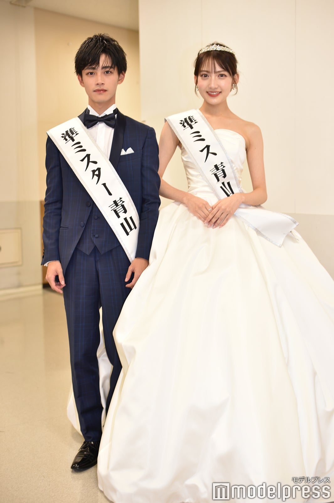「ミスター青山コンテスト2022」準グランプリに輝いた佐々木崇仁さん、「ミス青山コンテスト2022」準グランプリに輝いた宮崎葉苗さん（C）モデルプレス