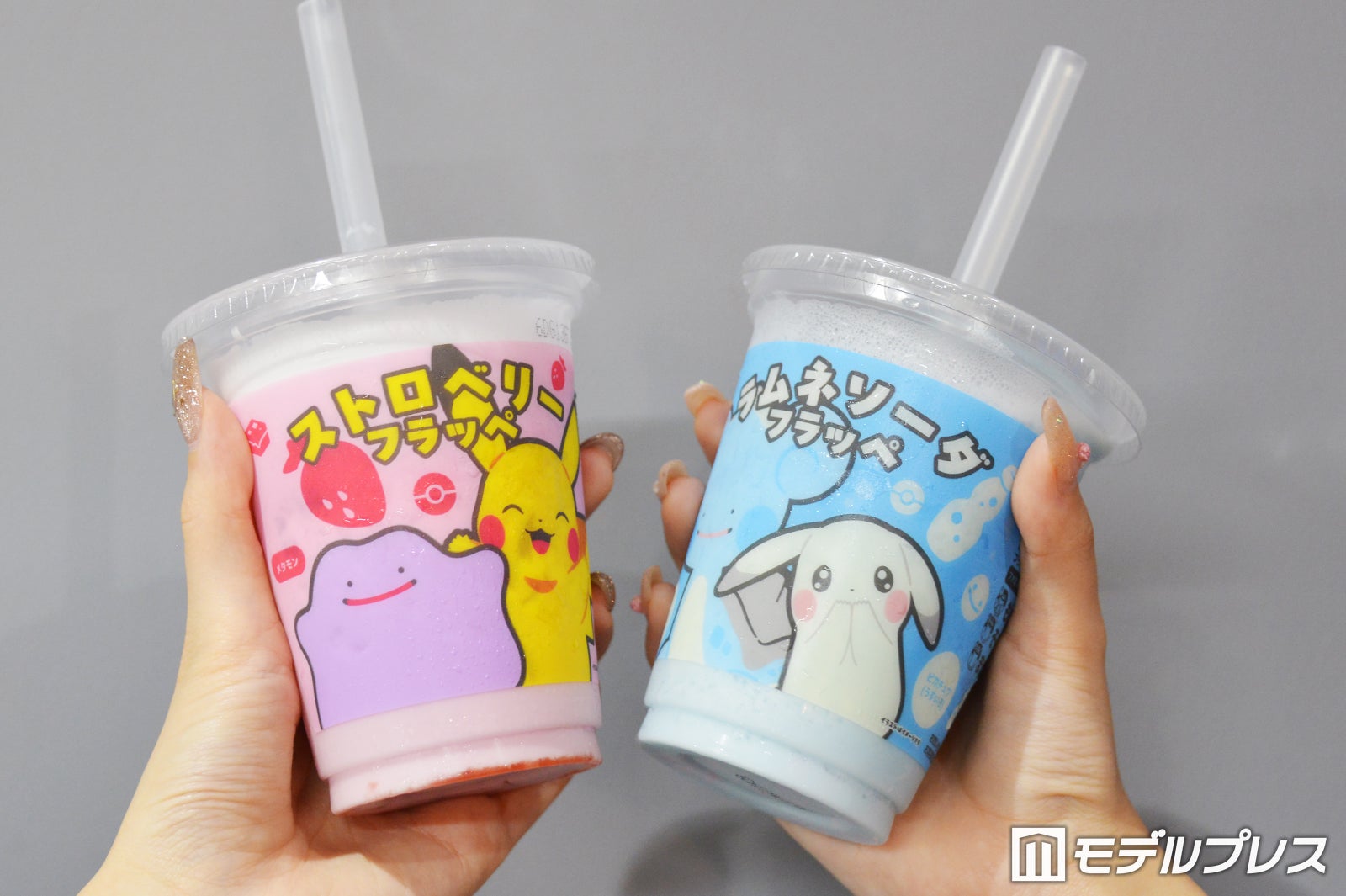 ストロベリーフラッペ、ラムネソーダフラッペ（C）モデルプレス