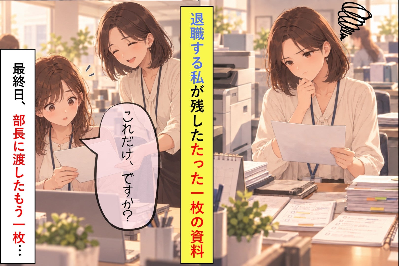 「資料に書いてないことは、断れました」退職後に届いた後輩のメッセージに、私が返した「それでいいんだよ」