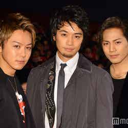（左から）TAKAHIRO、斎藤工、登坂広臣 （C）モデルプレス